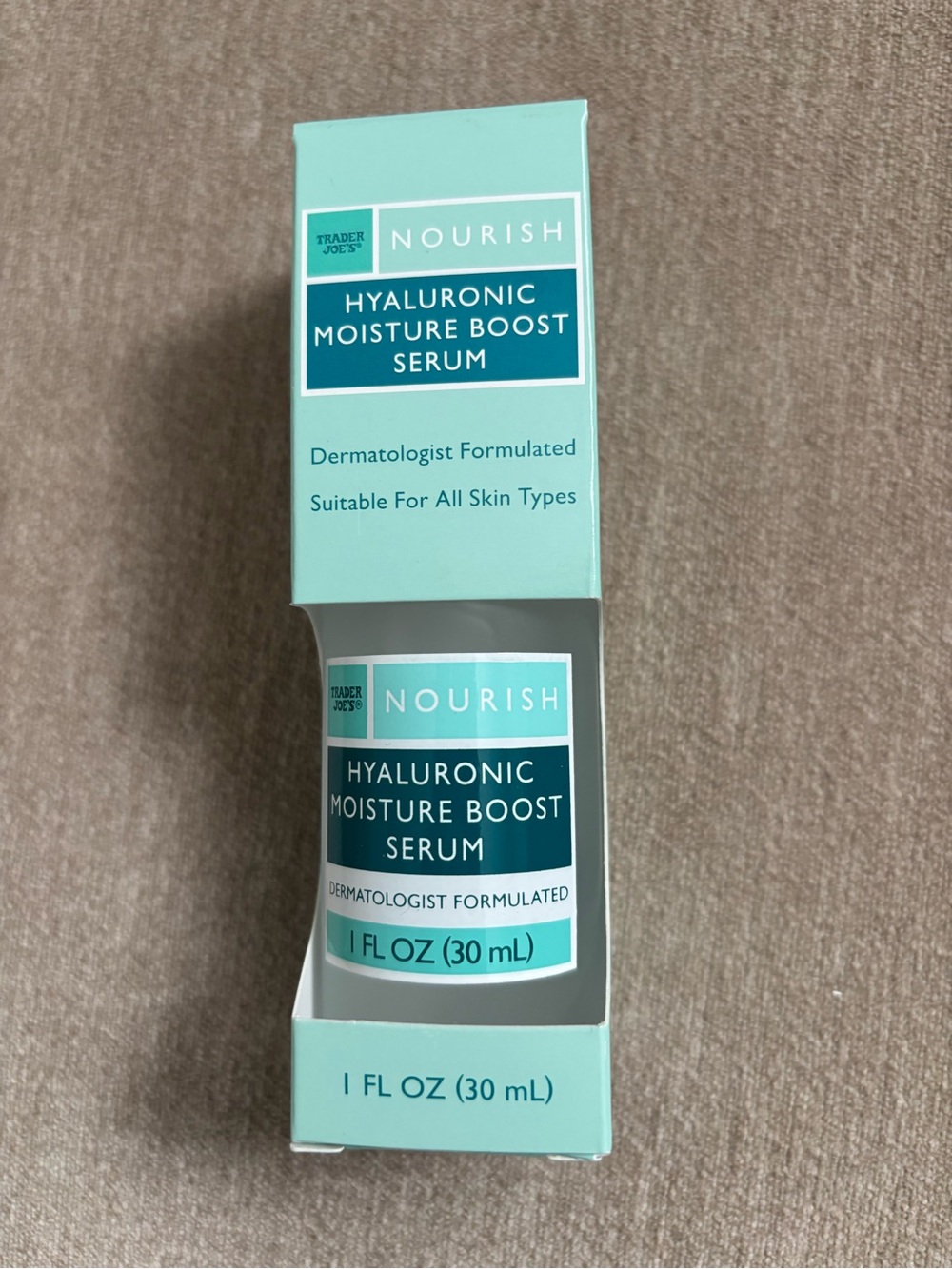 Trader Joe's Nourish Hyaluronic Moisture Boost Serum - Mint Green